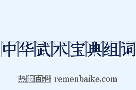 中华武术宝典组词是什么意思的图片